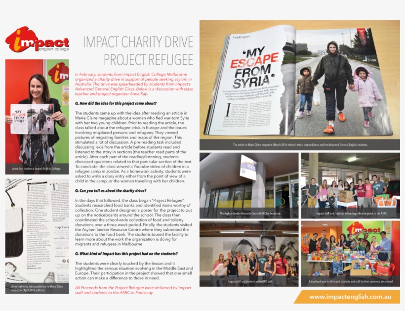 Community Project Refugee - English College In Australia Brochure, transparent png
