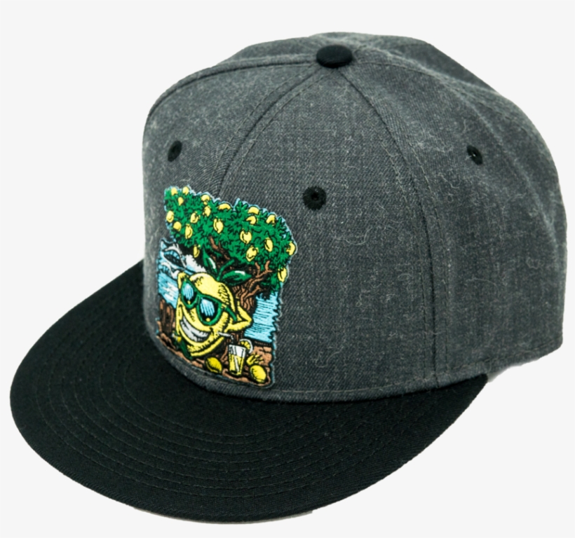 Lemon Life Beach Hat Grey With Black Bill - Hat, transparent png