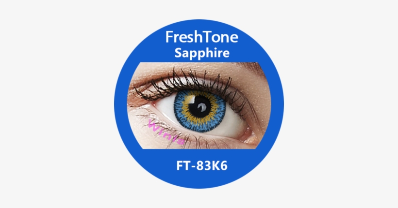 Eye Lenses 15 Mm 3 Tone Freshtone Eye To Eye 1 Year - Freshtone Pure Blue, transparent png