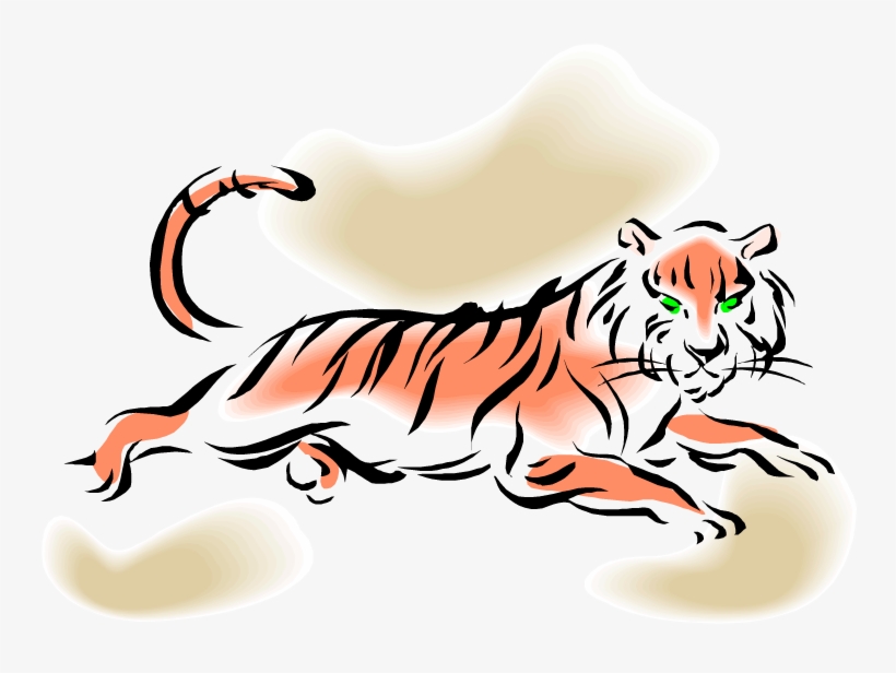 Tiger Laying Down Clipart Cartoon Tiger Lying Down 750x536 Png