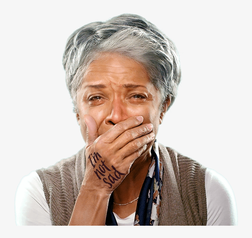 Female Patient Crying Due To Pseudobulbar Affect - Crying Patient, transparent png