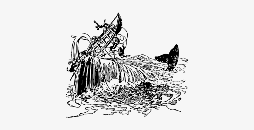 Whaler Whaling Cetacea Boat Ship - Whaling Clipart, transparent png