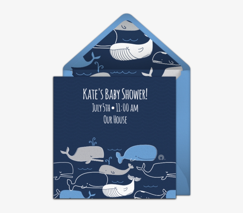 Free Navy Whales Invitations - Elephant, transparent png