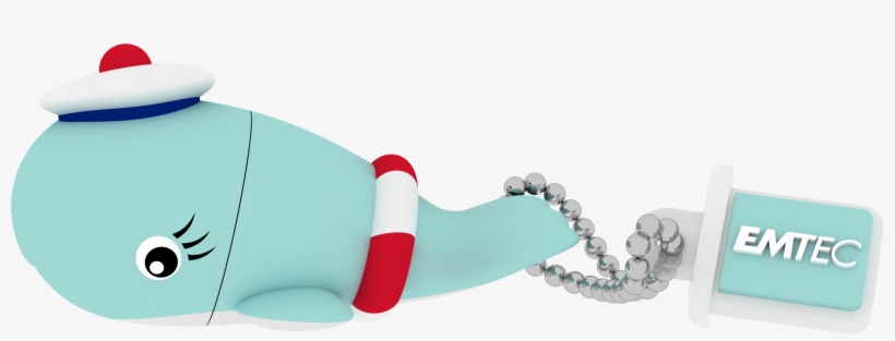 Sailor Whale Sideleft With Chain Emtec - 8gb Emtec Usb 2.0 Flashdrive - Sailor Whale, transparent png