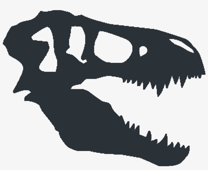 T-rex Skull Clipart By Jay Goodrich - T Rex Skull Silhouette, transparent png