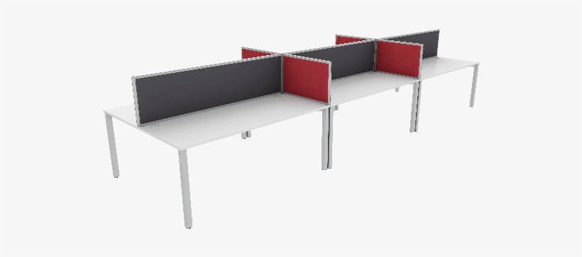 Strata 6 Person Desk Mount Red Screens - Brisbane, transparent png
