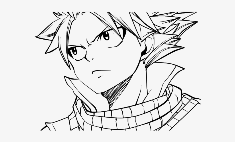 Drawn Fairy Tale Black And White - Natsu Dragneel, transparent png