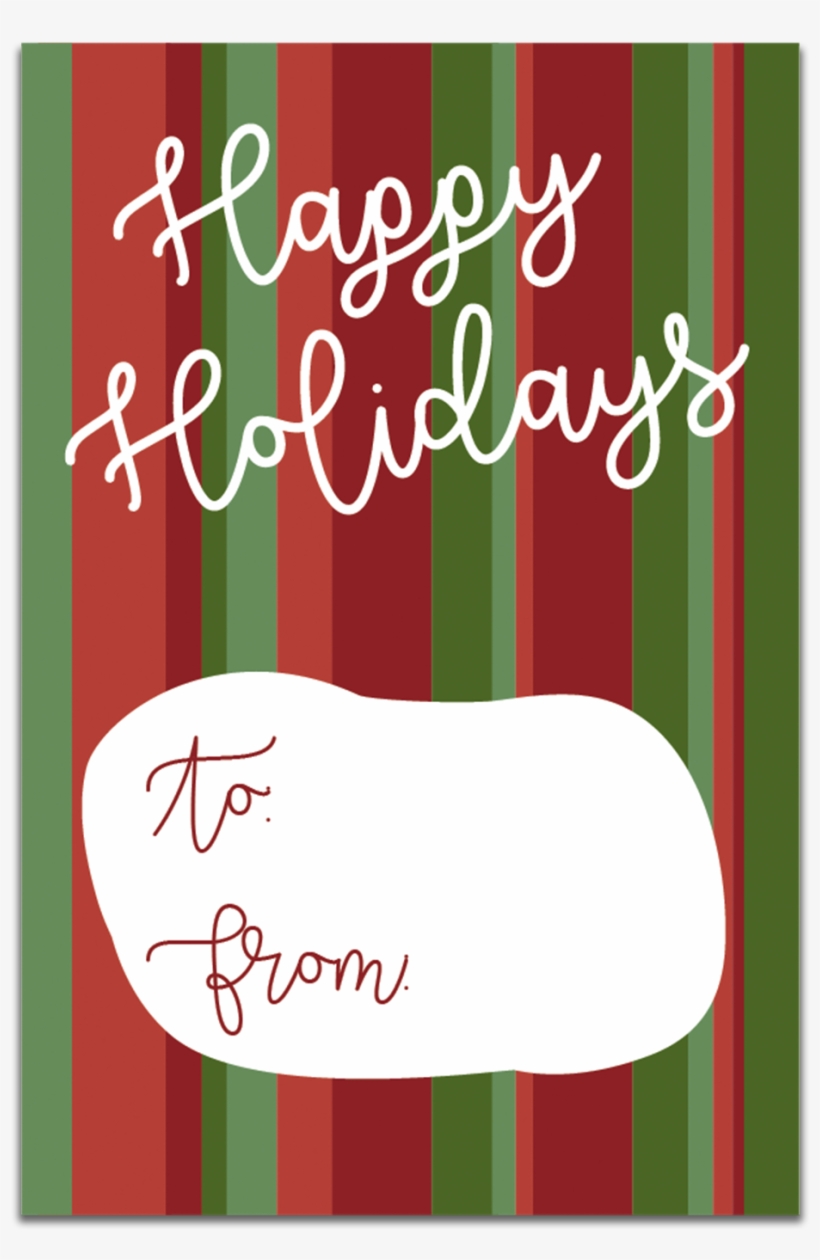 Gt017 Happy Holidays Gift Tags - Gift, transparent png