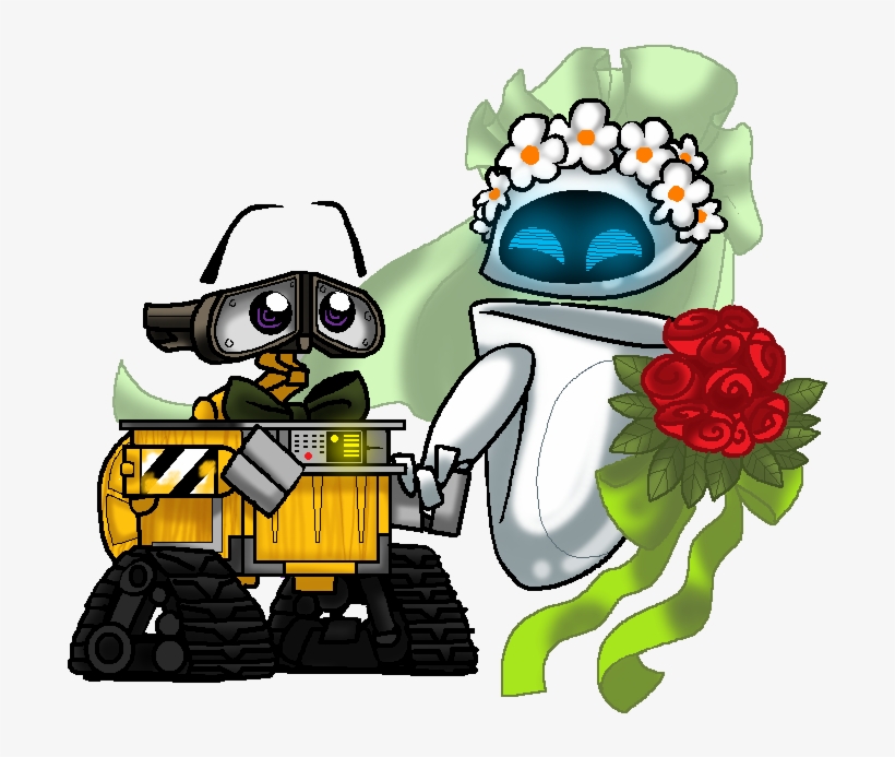 171 Kb - Wall E And Eve Wedding, transparent png