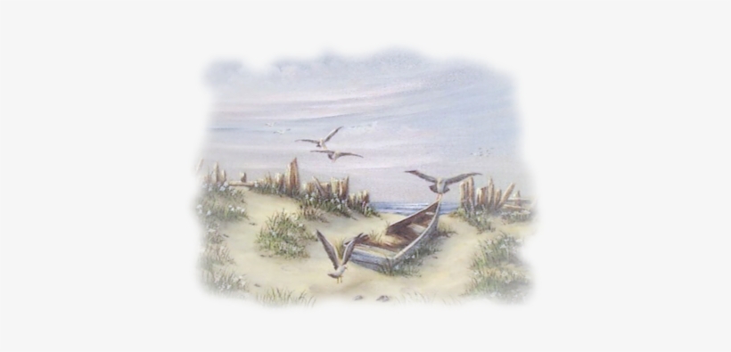 Deserted-beach - Painting, transparent png