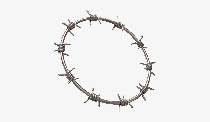 Halo Barbedwire Barbed Wire Circle Angel Grunge Goth - Fence Wire Circle, transparent png