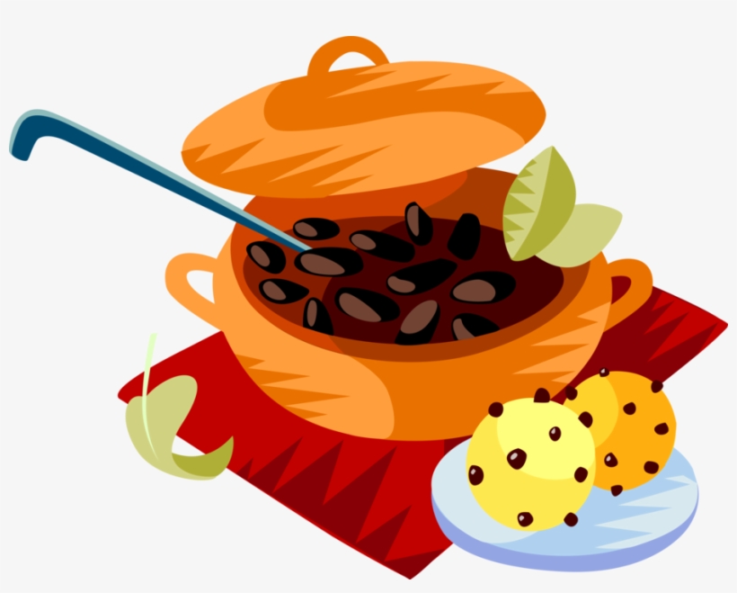 Vector Illustration Of Feijoada, Brazilian National - Feijoada Cartoon, transparent png