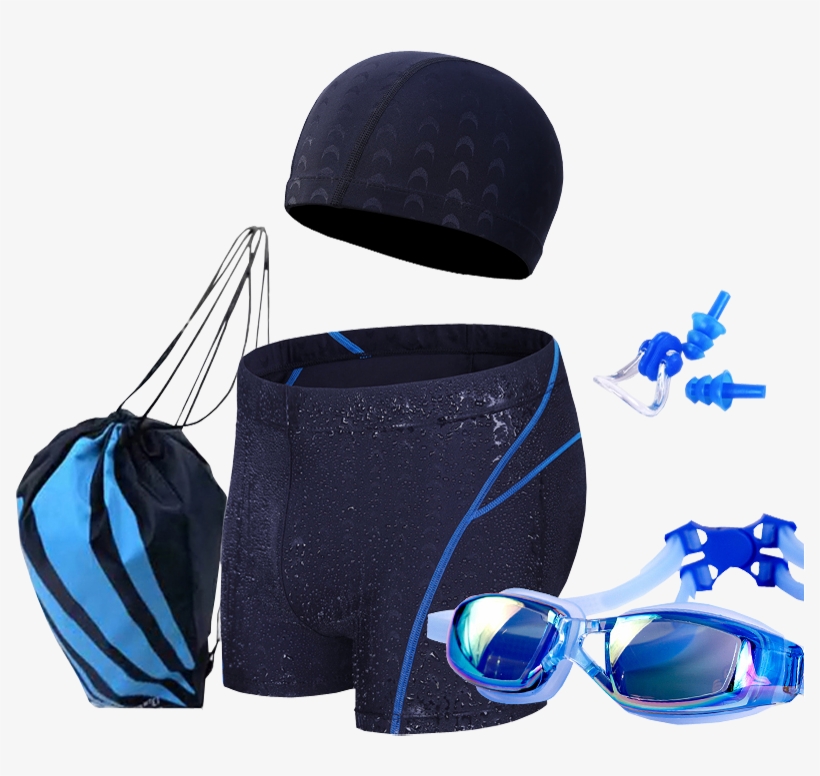 Applicable Skin Men's Swimming Trunks Five Suits Hot - Kulak Ve Burun Tıkayıcı Havuz Seti, transparent png