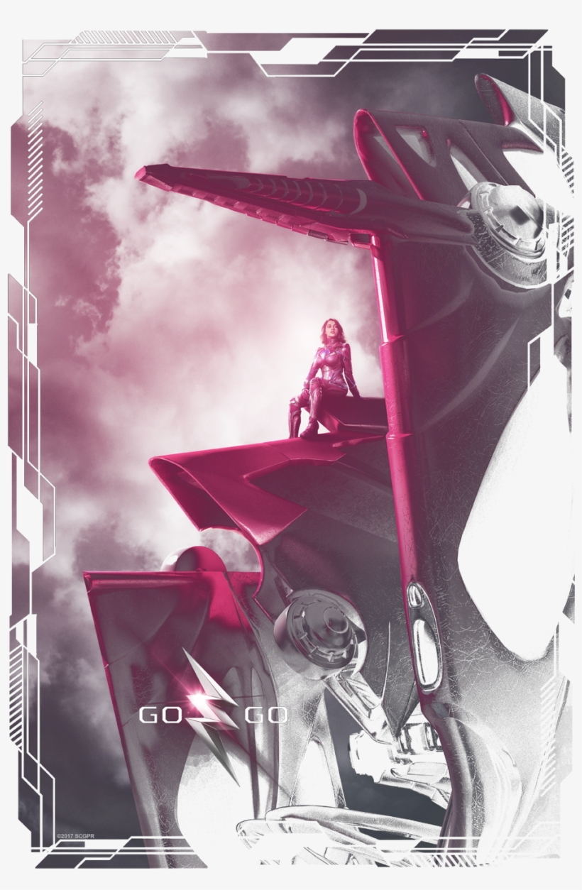 Power Rangers Pink Zord Poster Men's Regular Fit T-shirt - Zord Power Ranger 2017, transparent png