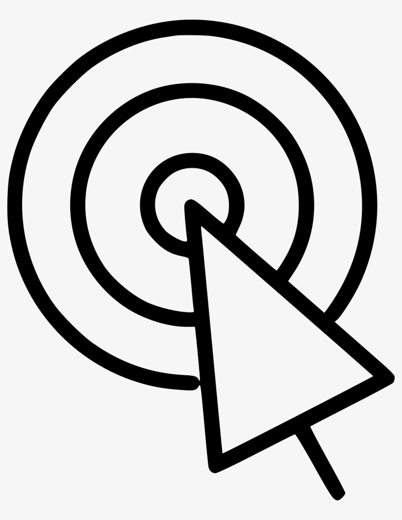 Bullseye Cursor Click - Graphic Design, transparent png
