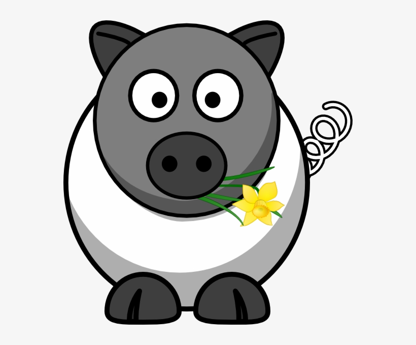 A White Pig Is No Sheep Clip Art - Cow Clip Art Transparent, transparent png