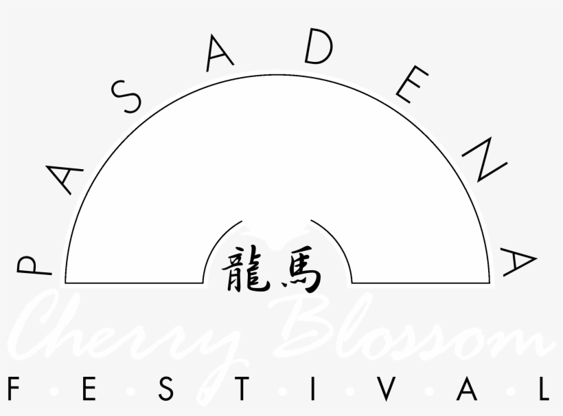Pasadena Cherry Blossom Festival Logo Black And White - Chinese Dragon Symbol, transparent png