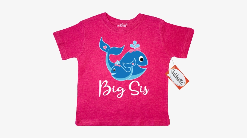 Big Sis Announcement Toddler T-shirt Has Cute Whale - Inktasticinc Flip-flopper Kleinkind T-shirt Von Inktastic, transparent png