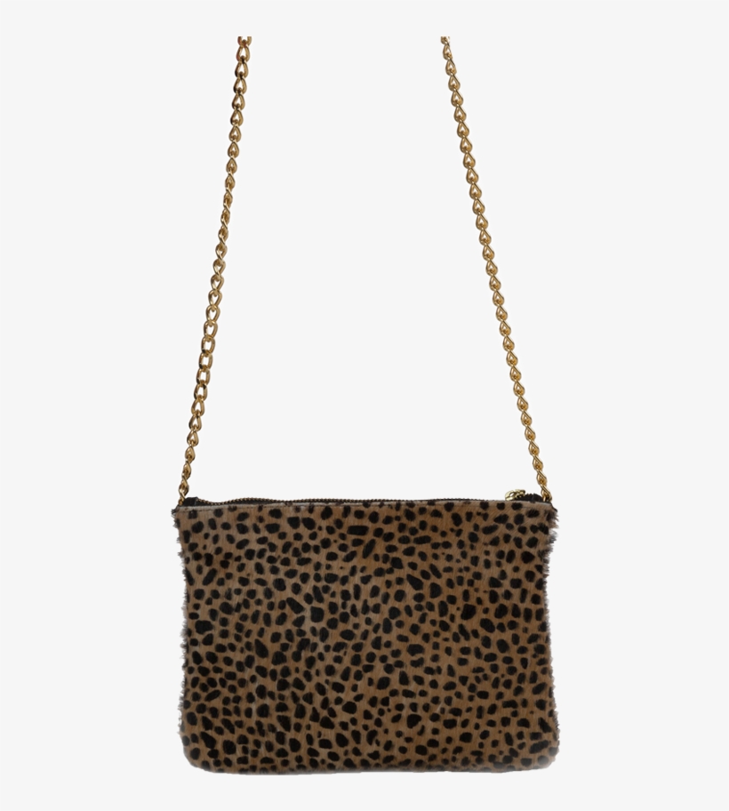 Cross-body Banker - Cheetah - Black Pebble Leather And Cheetah Print Hair-on-hide, transparent png