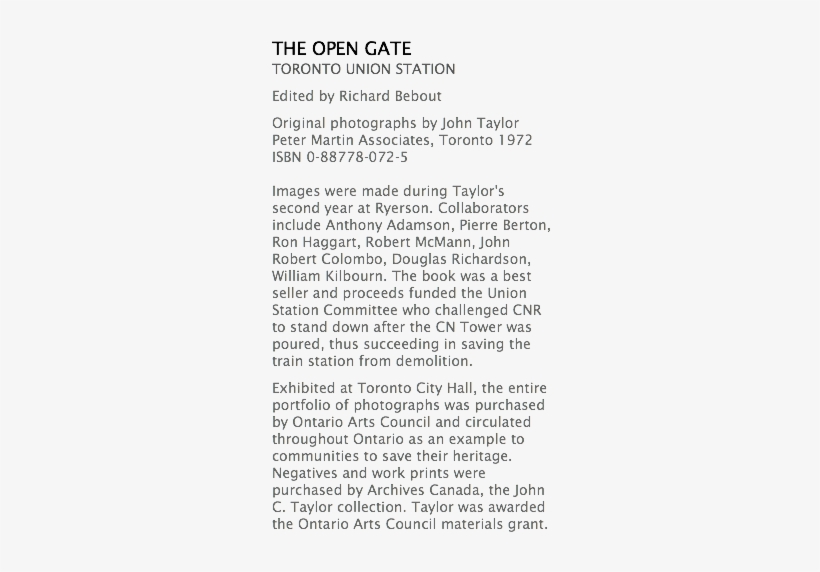 The Open Gate Toronto Union Station Edited By Richard - Ejemplos De Letra Capital, transparent png