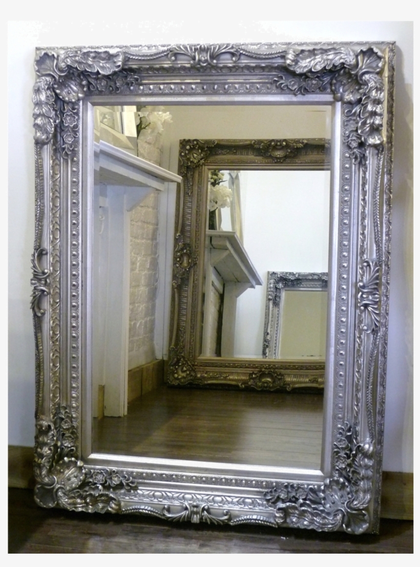 An Overall View Of This Highly Decorative, Ornate Mirror - Mirror, transparent png