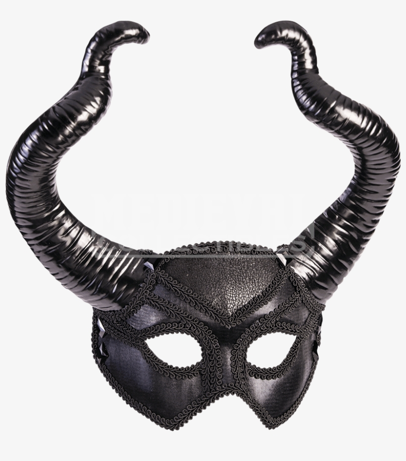 Dark Forest Faun Mask - Masquerade Mask, transparent png