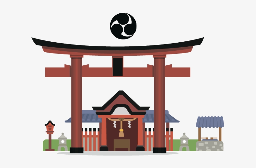 Shinto Shrines Are Called Jinja, Taisha Or Jingu - 2d Vector Japanese Temples, transparent png
