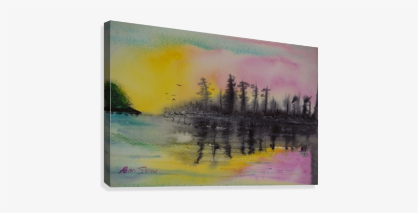 Dark Forest Reflections - Painting, transparent png