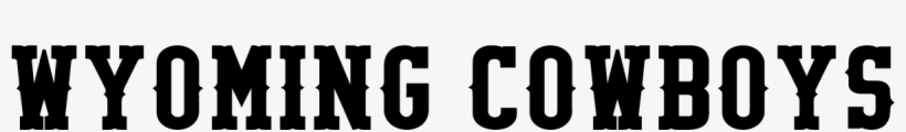 Ncaa Wyoming Cowboys By The Sports Fonts - Black And White Wyoming Cowboys Logo, transparent png