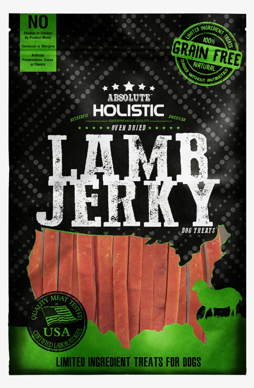 Absolute Holistic Grain-free Lamb Loin Strip Dog Treat - Absolute Holistic Jerky Lamb, transparent png