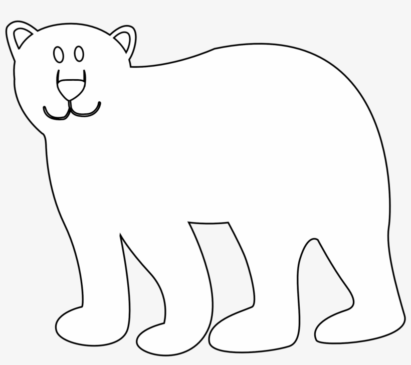 Polar Bear Black And White Clipart Collection - Bear, transparent png