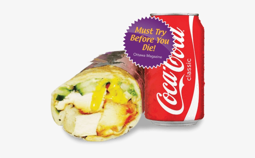 Chicken Tikka Wrap - Coca Cola, transparent png