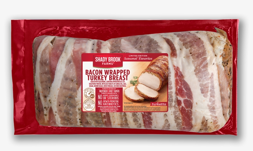 Bacon Wrapped Turkey Breast Turketta Shady Brook Farms - Roasting, transparent png