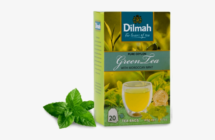Pure Ceylon Green Tea With Moroccan Mint - Dilmah Green Tea Moroccan Mint, transparent png