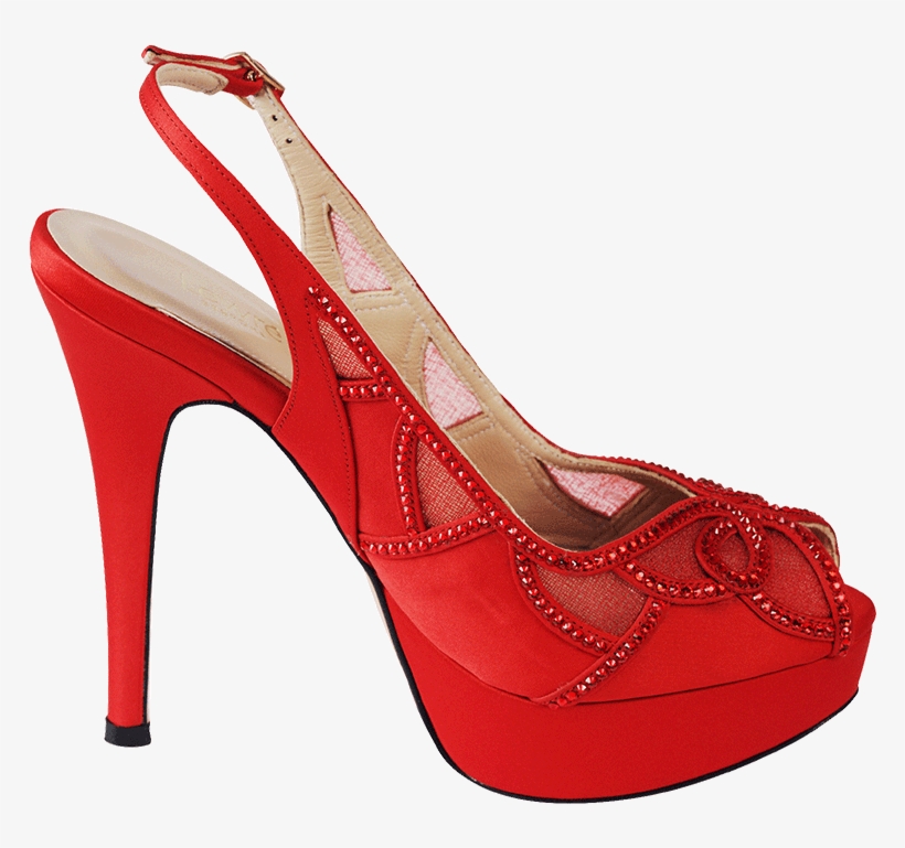 Peep Toe Sling Back Heels - Basic Pump, transparent png