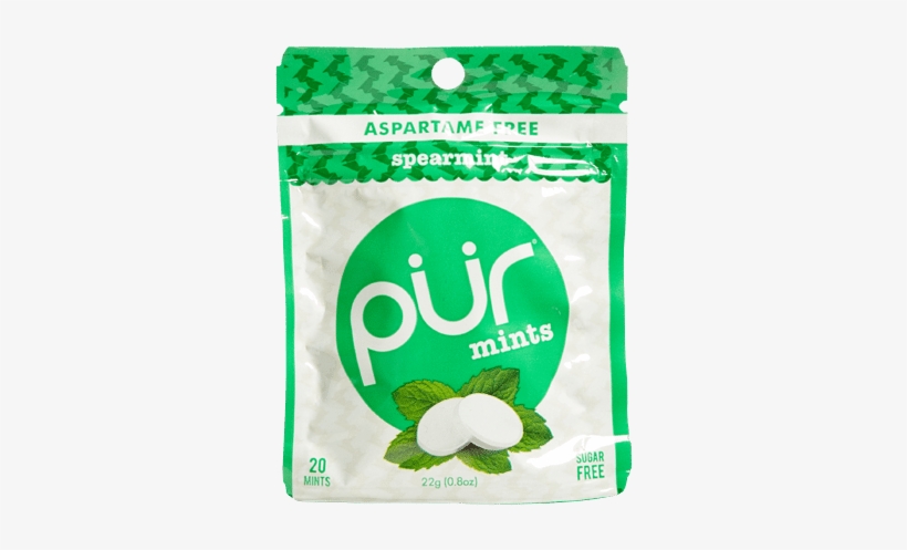Project Description - Pur - Sugar Free Mints Spearmint - 20 Mints, transparent png