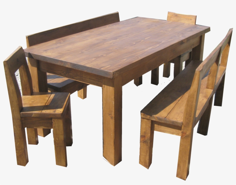 Farmhouse Straight Leg Table Set Larger Image - Kitchen & Dining Room Table, transparent png
