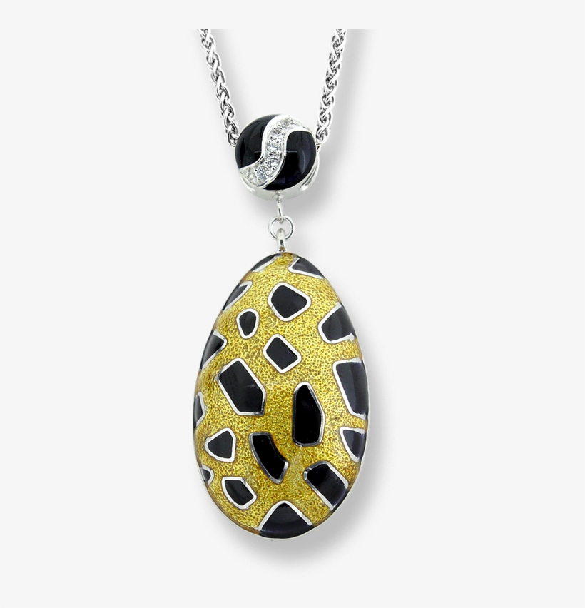 Nicole Barr Designs Sterling Silver Leopard Spots Necklace-yellow - Locket, transparent png