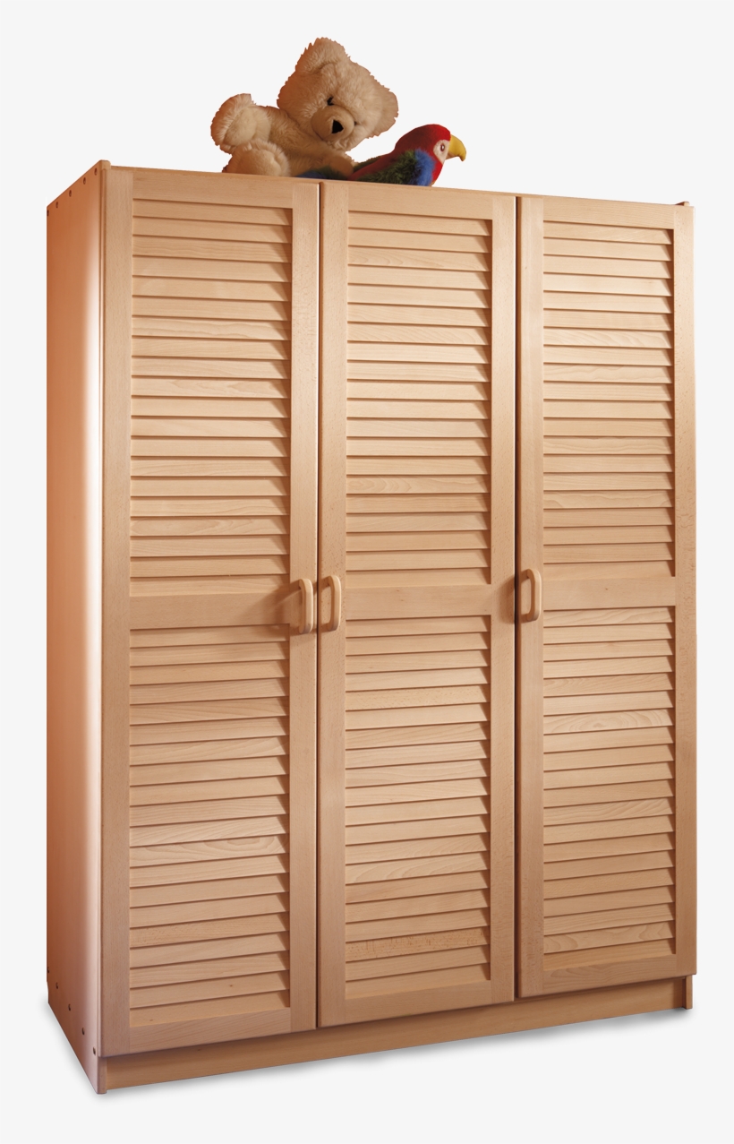 Wardrobe Calahan Beech Slatted Doors - Holzschrank Mit Lamellentüren Bauen, transparent png