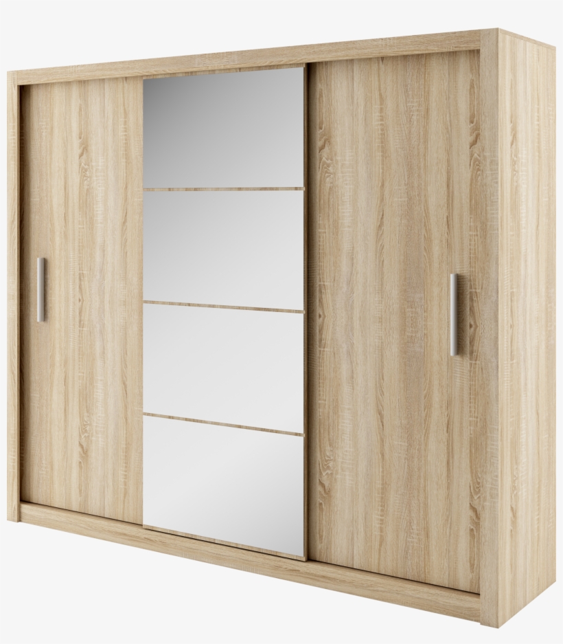 Idea Id-01 Sliding Door Wardrobe 250cm In Oak Sonoma - 3 Sliding Door Wardrobe, transparent png