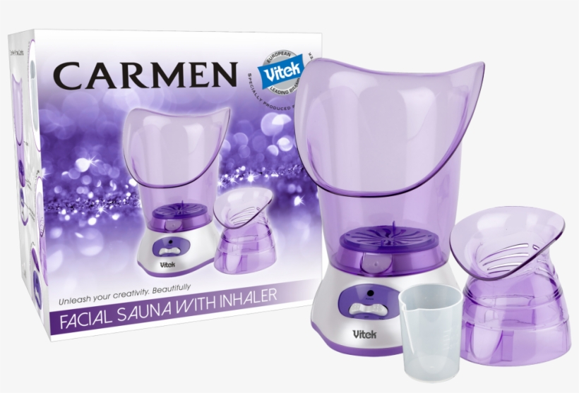 Facial Sauna & Inhaler - Carmen Illuminated Make Up Mirror, transparent png
