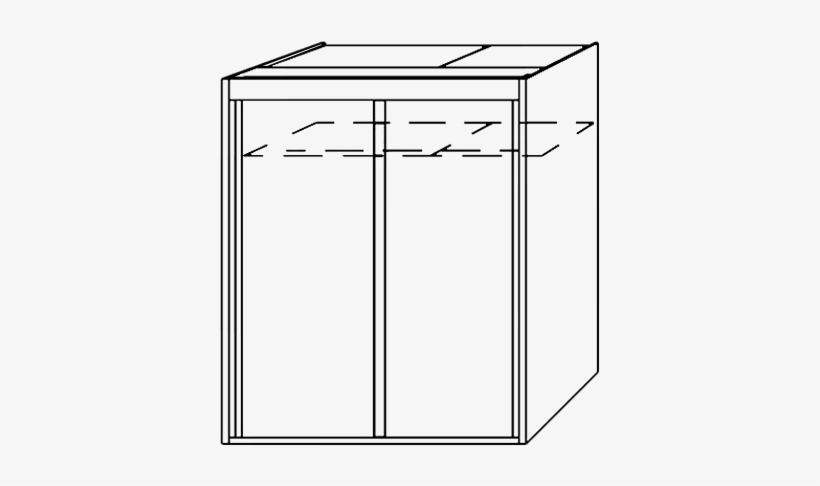 Zurich 2 Door Sliding Wardrobe With No Mir - Armoire Royale 2 Portes Coulissantes, L151xh197 Cm, transparent png