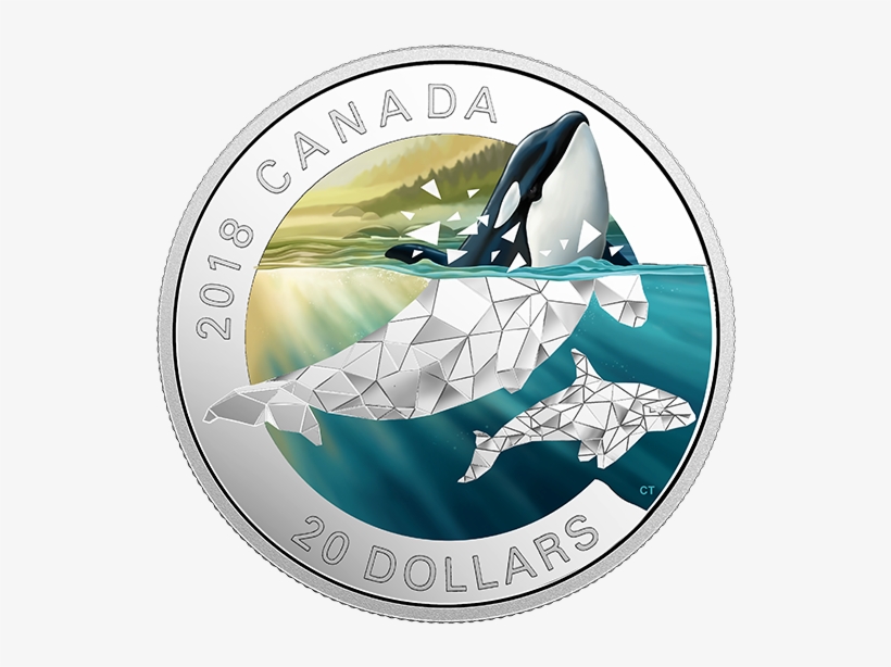Pure Silver Coloured Coin - Geometric Fauna, transparent png