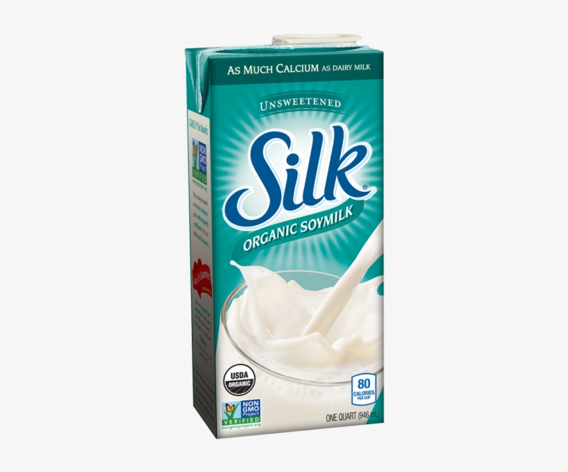 Silk Soy White Wave Organic Silk® Soymilk Unsweetened - Unsweetened Plain Soy Milk, transparent png