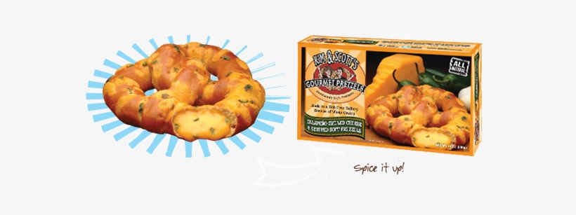 Cream Cheese - J And J Snack Cheddar Jalapeno Soft Stuffed Pretzel, transparent png