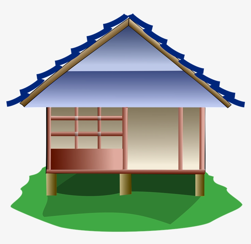 Cube Houses On Stilts Clipart - Japanese Home Clipart, transparent png