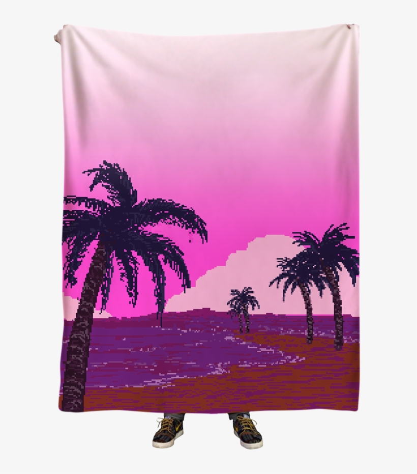 Pixel Paradise Blanket - All Over Print, transparent png