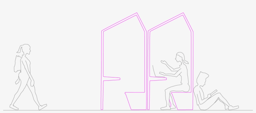 Private Talking Spaces Are Freestanding Pieces Of Occupiable - Illustration, transparent png