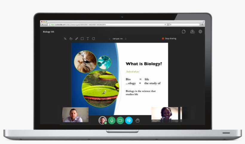 Blackboard Collaborate Biology Class Displayed On Laptop - Elluminate Inc., transparent png