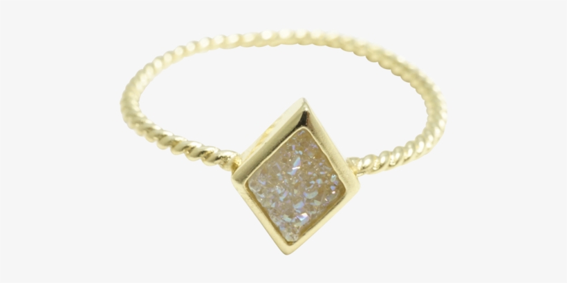 Sparkles Diamond White Druzy Ring - Ring, transparent png